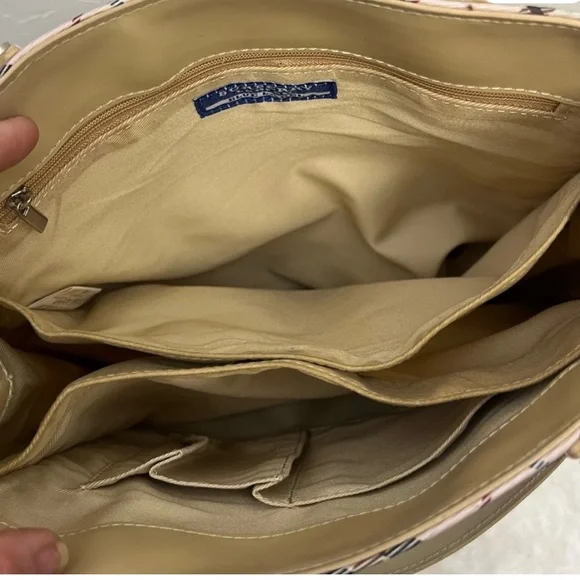 Burberry authentic Checkered Beige and Pink Shoulder Bag with FREE COA ‘!